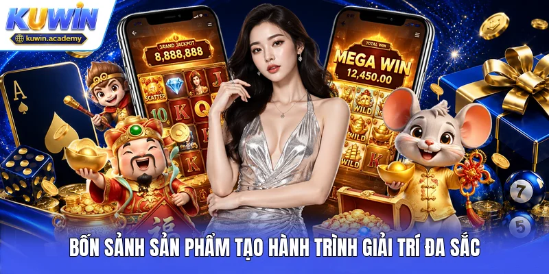 Bốn sảnh sản phẩm tạo hành trình giải trí đa sắc